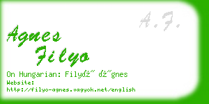 agnes filyo business card